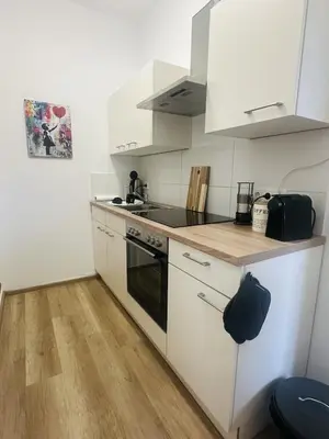 Küche/Küchenzeile in der Unterkunft Urban Premium - City-Suite am Park für 2 Pers