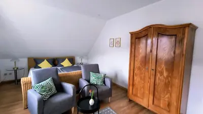Ein Sitzbereich in der Unterkunft Ferienapartment Weber-Loskill