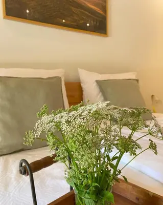 Ein Bett oder Betten in einem Zimmer der Unterkunft Auszeit Ferienhaus Nr 2 und 2a