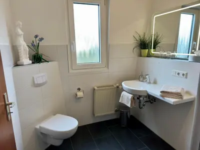 Ein Badezimmer in der Unterkunft Haus Edeltrud - Ferienwohnung Moselblick