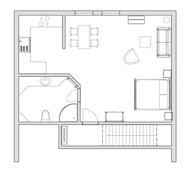 Grundriss der Unterkunft Öko-Appartement Melanie
