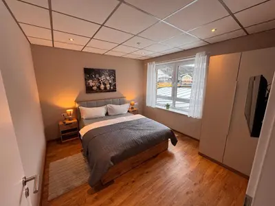 Ein Bett oder Betten in einem Zimmer der Unterkunft Ferienwohnung im Saloon Altenahr