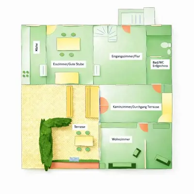 Grundriss der Unterkunft Ferien im Kellisch-Haus