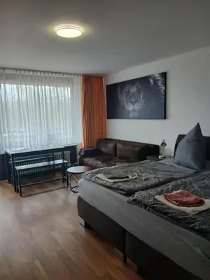 Ein Sitzbereich in der Unterkunft B312, kleines und gemütliches Appartement in Lahnstein