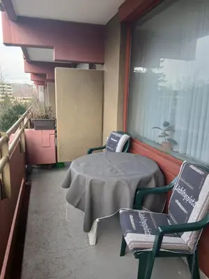 Ein Sitzbereich in der Unterkunft B312, kleines und gemütliches Appartement in Lahnstein
