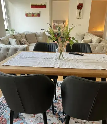 Ein Sitzbereich in der Unterkunft Ferienwohnung Blerta