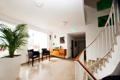 Ein Sitzbereich in der Unterkunft Hotel Vintage Am Bundesbank-Bunker