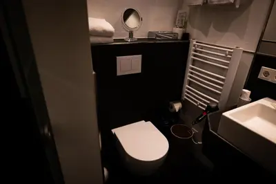Ein Badezimmer in der Unterkunft Hochwald Lodge