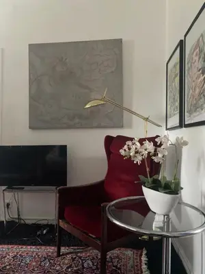 Ein Sitzbereich in der Unterkunft Haus zum Rhein