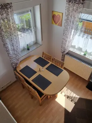 Ein Bett oder Betten in einem Zimmer der Unterkunft Ferienwohnung Eigner