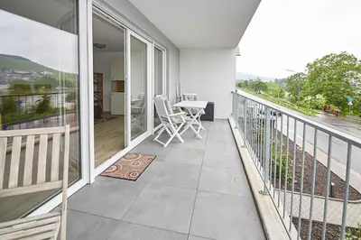 Ein Balkon oder eine Terrasse in der Unterkunft Alte Brauerei Wohnung 4