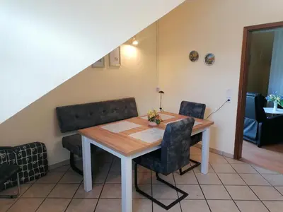 Ein Sitzbereich in der Unterkunft Haus Märtens