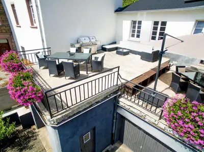 Ein Balkon oder eine Terrasse in der Unterkunft Gästehaus C.H.Berres Ürzig-Mosel