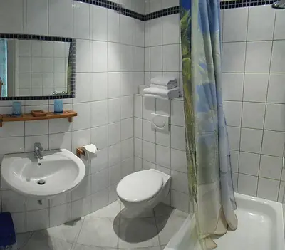 Ein Badezimmer in der Unterkunft Pension Bartz