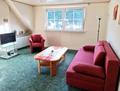 TV/Unterhaltungsangebot in der Unterkunft Ferienwohnung Burgenblick