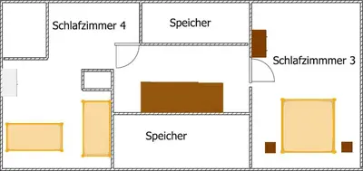 Grundriss der Unterkunft KRIO Nicola Rothfuchs Ferienwohnung 2