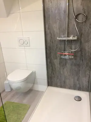 Ein Badezimmer in der Unterkunft Haus Margarete