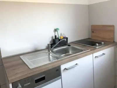 Küche/Küchenzeile in der Unterkunft Ferienwohnung Malk