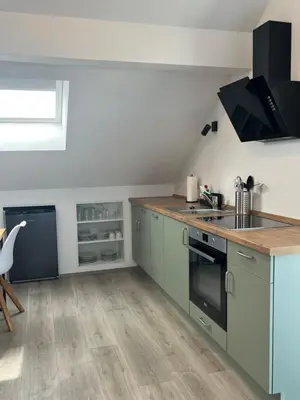 Küche/Küchenzeile in der Unterkunft Ferienwohnung Weins