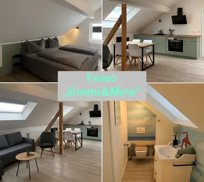 Küche/Küchenzeile in der Unterkunft Ferienwohnung Weins