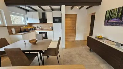 Küche/Küchenzeile in der Unterkunft Landhaus Wald und See 3