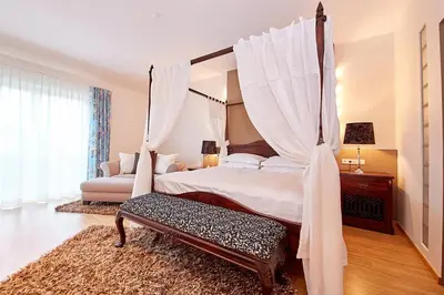 Ein Bett oder Betten in einem Zimmer der Unterkunft GästeHaus Auler Hof
