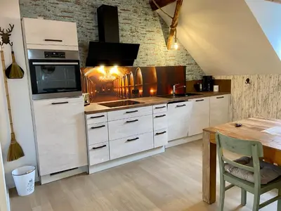 Küche/Küchenzeile in der Unterkunft Gästehaus Rheinromantik