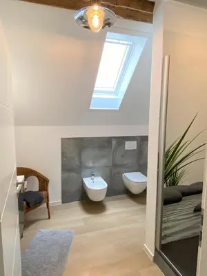 Ein Badezimmer in der Unterkunft Gästehaus Rheinromantik