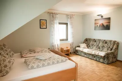 Ein Sitzbereich in der Unterkunft Haus Helene