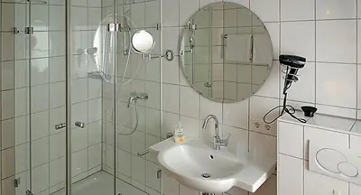 Ein Badezimmer in der Unterkunft Gästehaus Kloep