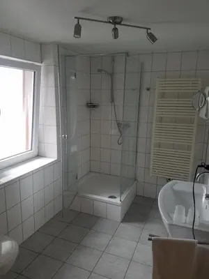 Ein Badezimmer in der Unterkunft Gästehaus Kloep