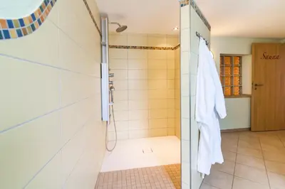 Ein Badezimmer in der Unterkunft Gänschen klein