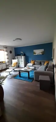 Ein Sitzbereich in der Unterkunft Gästehaus Probst