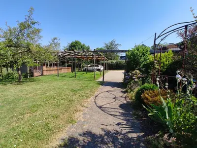 Ein Garten an der Unterkunft Moselferienweingut Schaefer