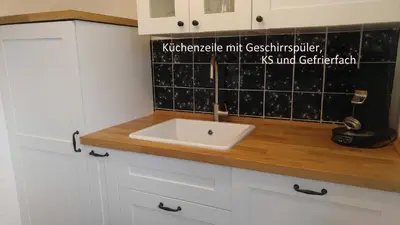 Küche/Küchenzeile in der Unterkunft Maifeld-Fewo Sonnenschein
