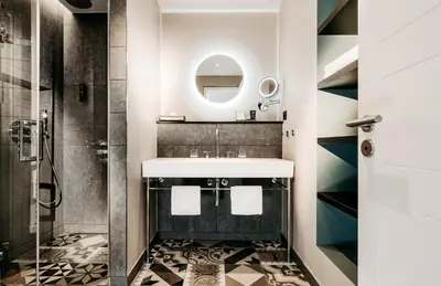 Ein Badezimmer in der Unterkunft Hotel am Ochsentor