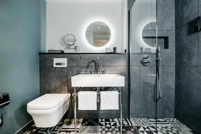 Ein Badezimmer in der Unterkunft Hotel am Ochsentor