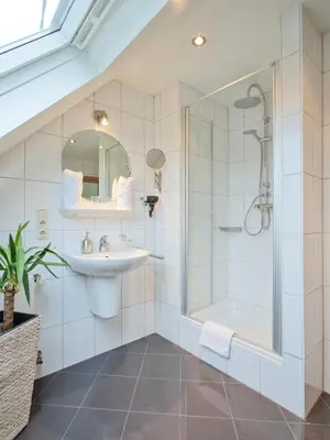 Ein Badezimmer in der Unterkunft Gästehaus Alexanderhof