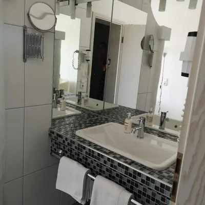 Ein Badezimmer in der Unterkunft Haus Marvin