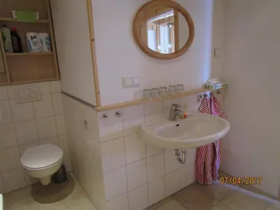 Ein Badezimmer in der Unterkunft Ferienwohnung Hück