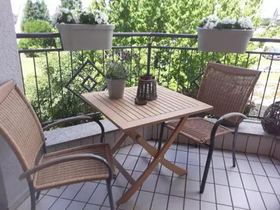Ein Balkon oder eine Terrasse in der Unterkunft Ferienwohnung Haus Giesner