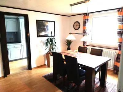 Ein Sitzbereich in der Unterkunft Ferienhaus Loreleytal
