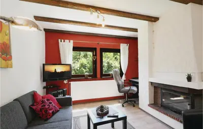Ein Sitzbereich in der Unterkunft Ferienhaus 12 In Thalfang