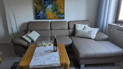 Ein Sitzbereich in der Unterkunft Ferienwohnung Brillant am Nationalpark Hunsrück-Hochwald