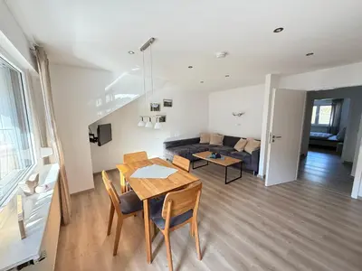 Ein Sitzbereich in der Unterkunft Ferienwohnung Haus Jose
