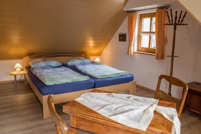 Ein Bett oder Betten in einem Zimmer der Unterkunft Ferienhaus Marie