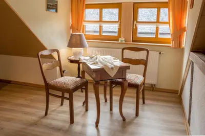Ein Sitzbereich in der Unterkunft Ferienhaus Marie