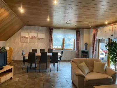 Ein Sitzbereich in der Unterkunft Ferienhaus Nicole