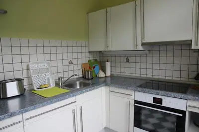 Küche/Küchenzeile in der Unterkunft Ferienwohnung Meuser