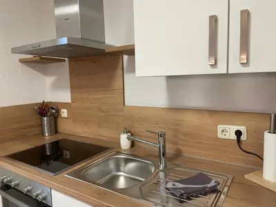 Küche/Küchenzeile in der Unterkunft Ferienwohnung Kirschbaum